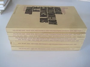 JOURNAL Of The Soil Mechanics & Foundations Division ASCE 1967 7 Volumes Lot 7 - Picture 1 of 5