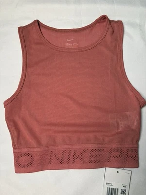 Nuevo con etiquetas Camiseta sin mangas Nike Pro Malla para mujer XXS Rosa Gimnasio Entrenamiento Entrenamiento Nueva Foto 1 de 4
