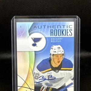 2024-25 SP Game Used Authentic Rookies Blue Auto 255 RC- ZACHARY BOLDUC - Blues - Picture 1 of 3
