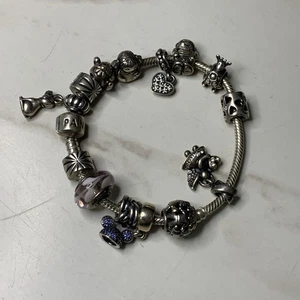 Staffa Pandora con 14 diversi bellissimi pezzi in argento sterling!  - Foto 1 di 6