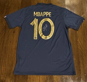 Kylian Mbappe Autographed France National Team Signed Navy Home Jersey - Picture 1 of 12