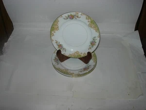 Noritake Imperial China Japan Floral Bread Plates Set Of 3 - Picture 1 of 3