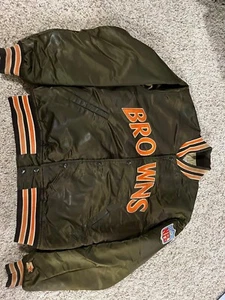 Vintage NFL Browns Satin Jacket - Picture 1 of 4