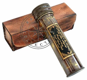 Handmade Antique Brass Kaleidoscope Gilbert & Sons Nautical Kids Gift With Case - Picture 1 of 4