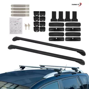 Fit For SUV 2pc Top Roof Cargo Rack Cross Bars Luggage Carrier Gasket Anti-theft - Foto 1 di 13