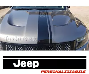 strisce adesive COFANO JEEP GRAND CHEROKEE WRANGLER RENEGADE COMPASS AVENGER - Foto 1 di 2