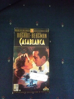 Casablanca (VHS, 1992) 50TH ANNIVERSARY EDITION with Booklet, BOGART, BERGMAN - Image 1 of 4