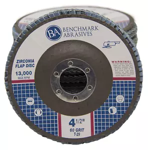 10 Pack 4.5” x 7/8" Professional 60 Grit Zirconia Flap Disc Grinding Wheels T29 - Picture 1 of 5