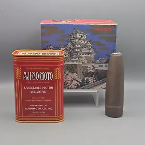Vintage Ajinomoto Super Gewürzdose Dose ungeöffnet mit Spender in Box selten - Bild 1 von 12