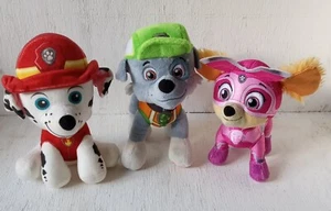 Paw Patrol Plush. Lot Of 3. Marshall 8" , Rocky 8"  And Skye 7" - Picture 1 of 5