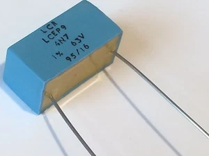 4.7nF 63V 1% LCR EXTENDED FOIL BOX POLYSTYRENE EP9 CAPACITOR ad2r17 - Picture 1 of 1