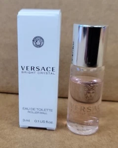 Versace Bright Crystal❤️Eau De Toilette Rollerball Mini Size 0.1 oz / 3 ml❤️ - Picture 1 of 3
