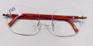 LINDBERG 2449 T97 Col K91 SPIRIT TITANIUM Havana MARCOS DE GAFAS SIN MONTURA 52-18 - Imagen 1 de 5