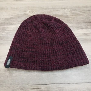 Vans Off the Wall Knit Cap Beanie Hat Red Black OS Winter Stretch Fit - Picture 1 of 3