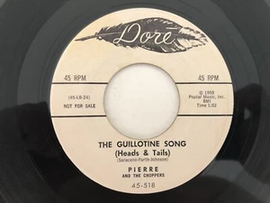 '59 Halloween Popcorn Neuheit 45 PIERRE & CHOPPERS Guillotine Song DORE hören - Bild 1 von 2