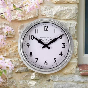 Padstow Wall Clock Smart Garden 17.7 x 17.7cm Quartz Weather Resistant Battery - Picture 1 of 24