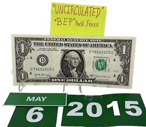Birthday/Anniversary Dollar May 6 2015 . Fancy Serial Number Uncirculated “Gem” - Picture 1 of 10