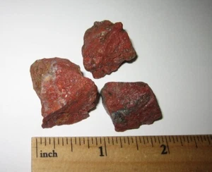 3 Stück SELTENE 0,8"-1,1" ROTES FEUER AZEZTULIT STEIN MINERALIEN AUS NEUSEELAND 29,1 Gramm - Bild 1 von 6