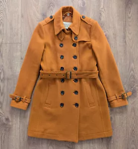 Abrigo de lana para mujer Burberry Brit naranja marca de lujo EE. UU. 10 UK 12 ITA 44 - Imagen 1 de 23