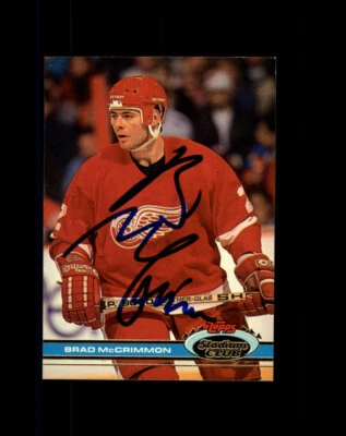 Brad McCrimmon Signed 1991-92 Topps Stadium Club #14 Red Wings In Person Auto - Image 1 of 2