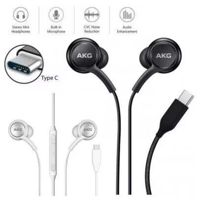 Samsung Galaxy AKG USB C Type C Headphones Stereo Music Sports Earphones Earbuds - image 1 of 4