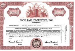 Stock Food Fair Properties, 1 Share, 1961 - Imagen 1 de 2