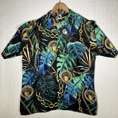 Crooks & Castles Shirt Mens L Medusa AOP Floral Print Chains Hipster Millennial - Image 1 of 4