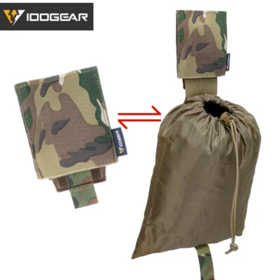 IDOGEAR Tactical Concealed Foldable Dump Pouch MOLLE Drop Pouch Mag Recycle Camo - Image 1 of 4