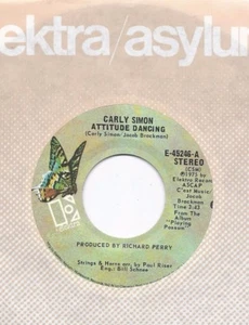 CARLY SIMON * 45 * Attitude Dancing * 1975 * UNPLAYED ! * STONE MINT VINYL * NOS - Picture 1 of 1
