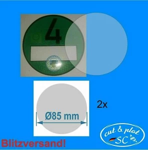 2x folia samoprzylepna do plakietki ekologicznej / plakietki drobnego pyłu Ø85mm SC154 - Zdjęcie 1 z 1