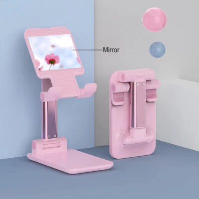 Universal Aluminum Phone Tablet Holder Folding Desk Stand Mount For iPhone iPad - Image 1 of 4