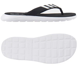 Adidas Comfort Flip Flop Slides Black Slippers Unisex Casual Gym NWT EG2069 - Picture 1 of 8