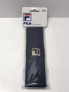 NIB Fila Solid Tennis Headband Navy - Picture 1 of 4