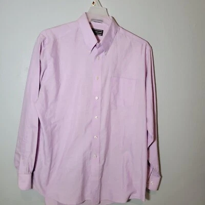 Camisa con botones David Taylor para hombre XL 17 34/35 manga larga púrpura negocios  Foto 1 de 3