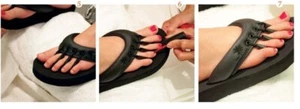 Yoga Sandals®, Originals, Black, Medium Toe Separator (6-7) 1 Pair - Picture 1 of 1