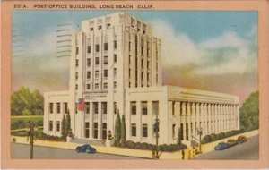 UNITED STATES POST OFFICE - LONG BEACH, CALIFORNIA USED POSTCARD - Picture 1 of 2