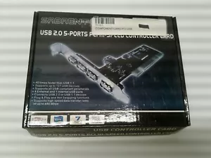 NEW Sabrent SBT-ALI5Y 5-Port USB 2.0 PCI Card Adapter Expansion Card (SBT-ALI5Y) - Picture 1 of 2