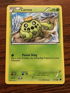 CACNEA Pokemon Card B&W PLASMA FREEZE 9/116 Mint / Near Mint GRASS Type NEW x1 - Picture 1 of 2