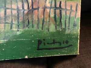 Pablo Picasso Original Vintage Oil Painting Hand Signed Not A Print!