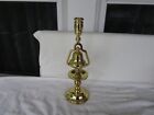 VINTAGE~ 13" TALL~ Brass  Candlestick Holder With Tavern Bell~~~CLEAN!!!