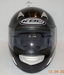 KBC TK-8 Motorcycle Helmet Black White Grey Sz Large Snell DOT Approved 8 Ball - Picture 1 of 8