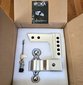 Towing Hitch 4" Drop Adjustable Dual Ball Mount Trailer 2" Receiver 12500 lb NEW - Picture 1 of 2