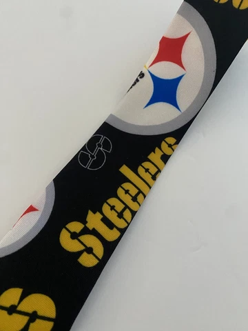 Pittsburgh Steelers Tie NFL Logo Printed Tie White Black Gold Gift Football Cover