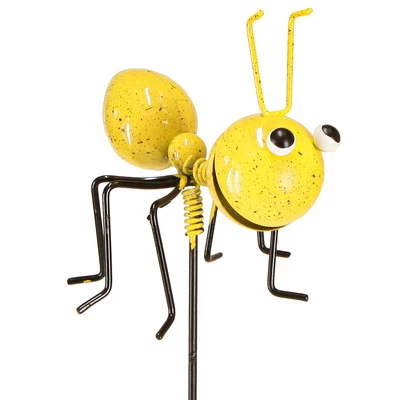 Metall Deko Ameise 46cm Gartenstab 4er Set Farben - Bild 1 von 4