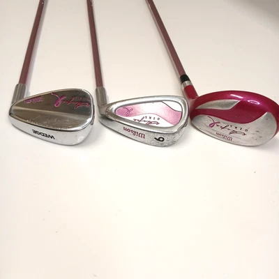 Wilson Hope Girl Junior Youth Golf Club Set 3 Clubs Right Handed Pink - Image 1 of 4