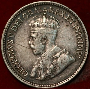 1919 Canada 5 Cents Silver Foreign Coin - Picture 1 of 2