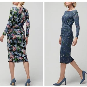 WHBM Langarm Wende Netz Etuikleid Damen Medium Blumen Tulpe M Neu mit Etikett - Bild 1 von 9