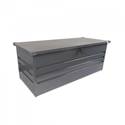 GRINDI IN THE GARDEN Gartenbox Metall - Kissenbox - Auflagenbox - Aufbewahrungsbox mit Deckel 600 L