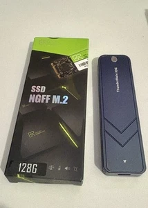 128 GB SSD NGFF M.2 With metal Enclosure (USB C) - Picture 1 of 4