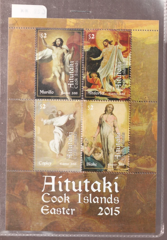 2015 Aitutaki Cook Islands Sc# 629 m/s- Easter, Religion. MNH Cv$12.50 - Image 1 of 1